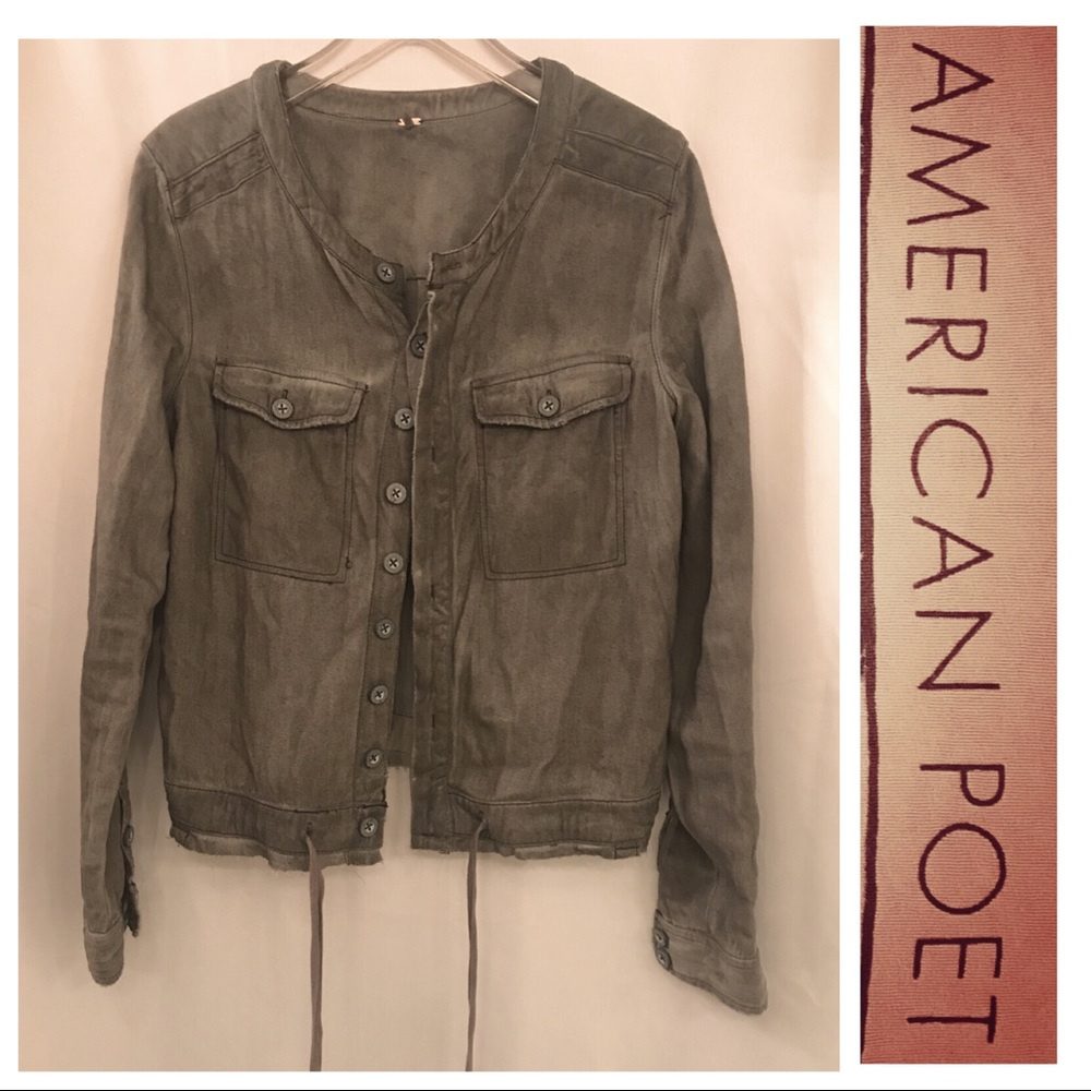 FREE PEOPLE Distressed Short Cargo JACKET